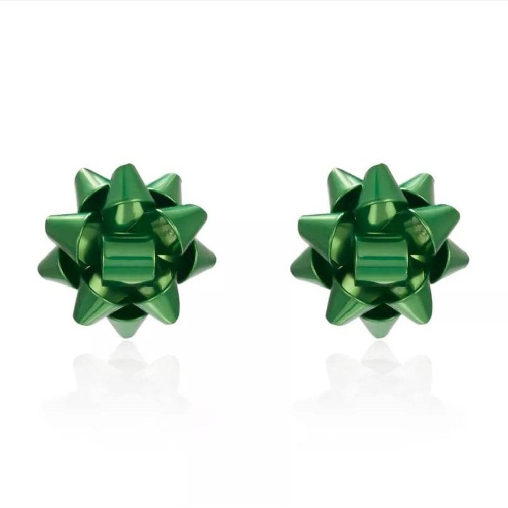 Christmas Ribbon Earrings - Picture 4 of 5